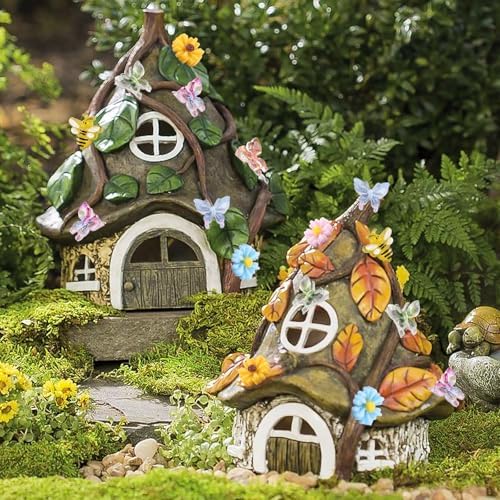 Anboor 250Pcs Mini Resin Butterflies Bees Flowers for Crafts Miniature Resin Animals for Fairy Garden Dollhouse Micro Landscaping