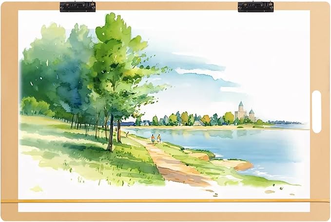 Poola Voidra Extra Large Drawing Board 36 x 24 Inch Large Sketch Board with Handle for Drafting Art Portable Art Tool Drawing Painting for Artists School, Class, Studio or Outdoor Use (Horizontal)