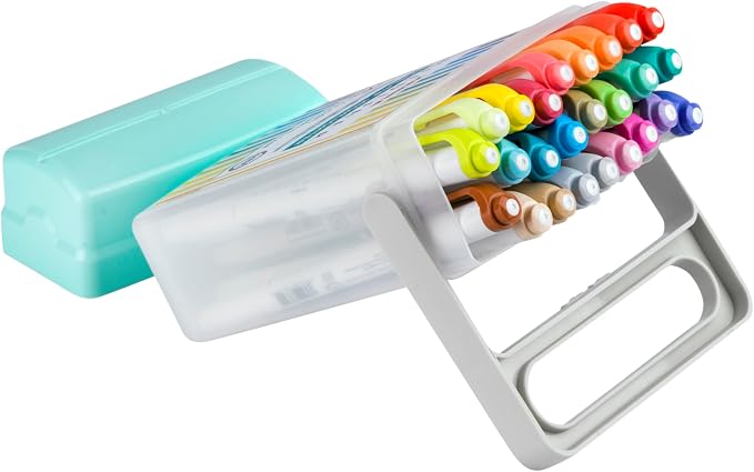 Zebra Pen MILDLINER No Bleed Highlighter, Assorted Colors, Dual Tip, 25-Pk | Broad and Fine Point Tip Marker Set, Ideal for Bible Highlighting, Journaling, School Supplies, Includes Carrying Case, 78025