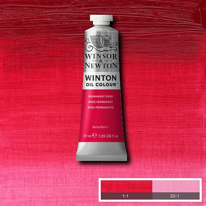 Winsor & Newton Winton Oil Color, 37ml Tube, Permanent Rose | High-quality pigments, Durable, Lightfast, Permanent, Uniform Consistency, Great Pigment Load