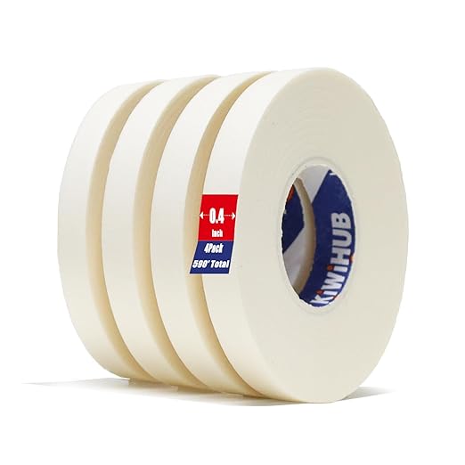 4 Packs Artist Tape for Watercolor Paper - 0.4inch, 592FT Long | White Masking Artists Tape for Drafting, Art Painting and All Paper Media - Acid Free