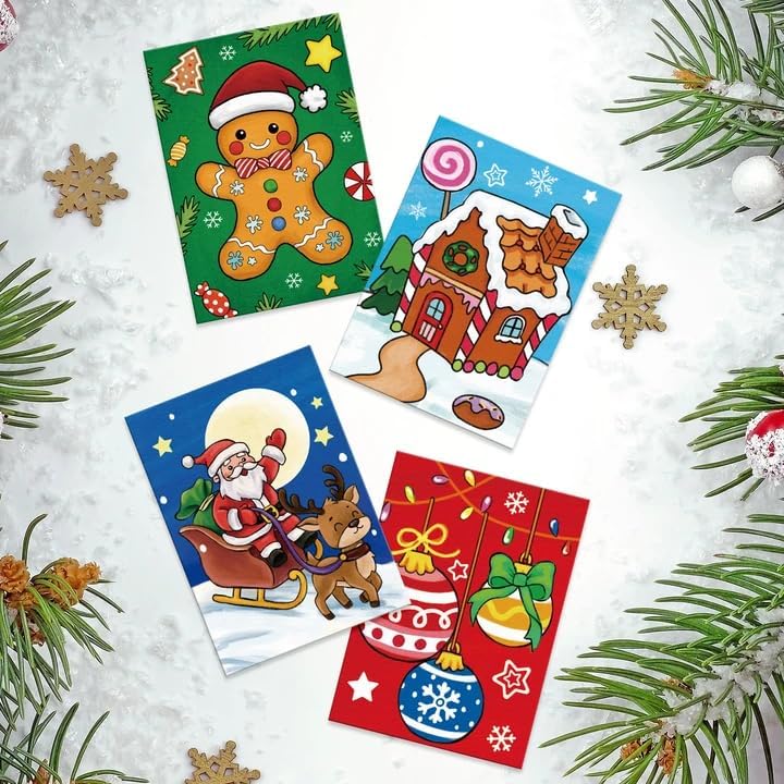 Louise Maelys Christmas Pre Drawn Canvas to Paint for Kids