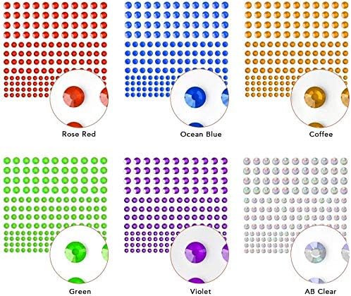 Rhinestone Stickers 2475 PCS, Nicpro Self Adhesive Face Gems
