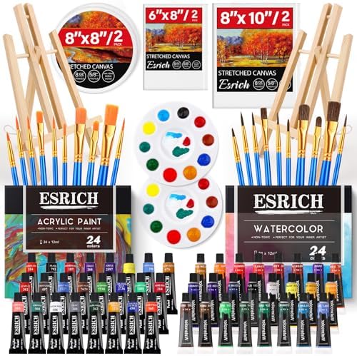 ESRICH 78PCS Acrylic Painting Kits for Adults Couples Date Night