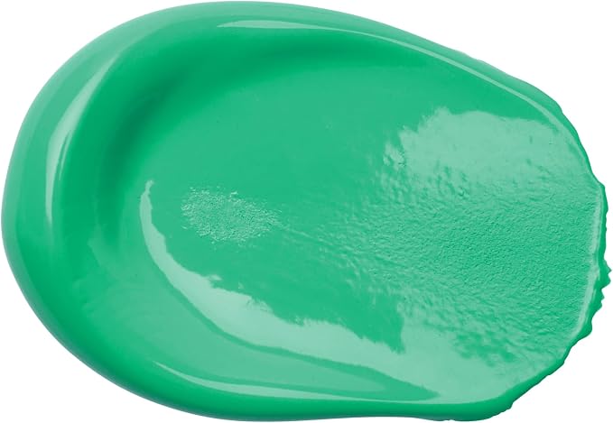 Liquitex BASICS Acrylic Paint, 13.5-oz Bottle, Bright Aqua Green | Medium Viscosity, Satin Finish, Lightfast, Fine Art Pigments, Range of Opacities, Easy Blending
