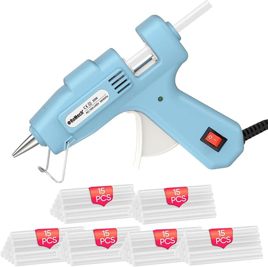ROMECH 20W Mini Hot Glue Gun Kit, 90 Glue Sticks Set for DIY Crafts, Repair