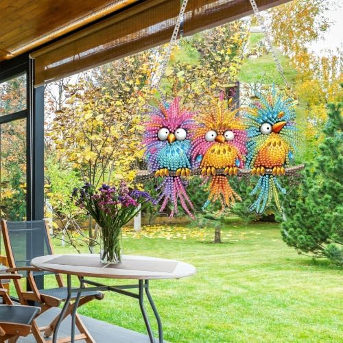 AIBOERL Bird Diamond Art Kits for Adults, Acrylic Hanging Suncatcher