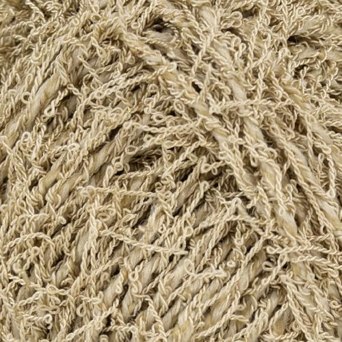 Makromecity Bubble Scrubby Yarn - 100% Premium Polyester Yarn for Crocheting and Knitting - 3.5 Oz (100g), 98 Yds (90m) - Ideal for Dishcloths, Crafting & Bath Washcloths (Latte, 1 Skein)