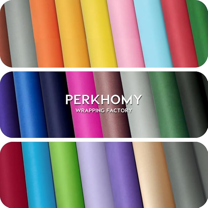 PerkHomy Brown Kraft Paper Roll 36" x 3,600" (300') for Gift Wrapping Bouquet Flower Art Painting Craft Writing Packaging Shipping 80GSM 55LB (Brown, 36" x 300')
