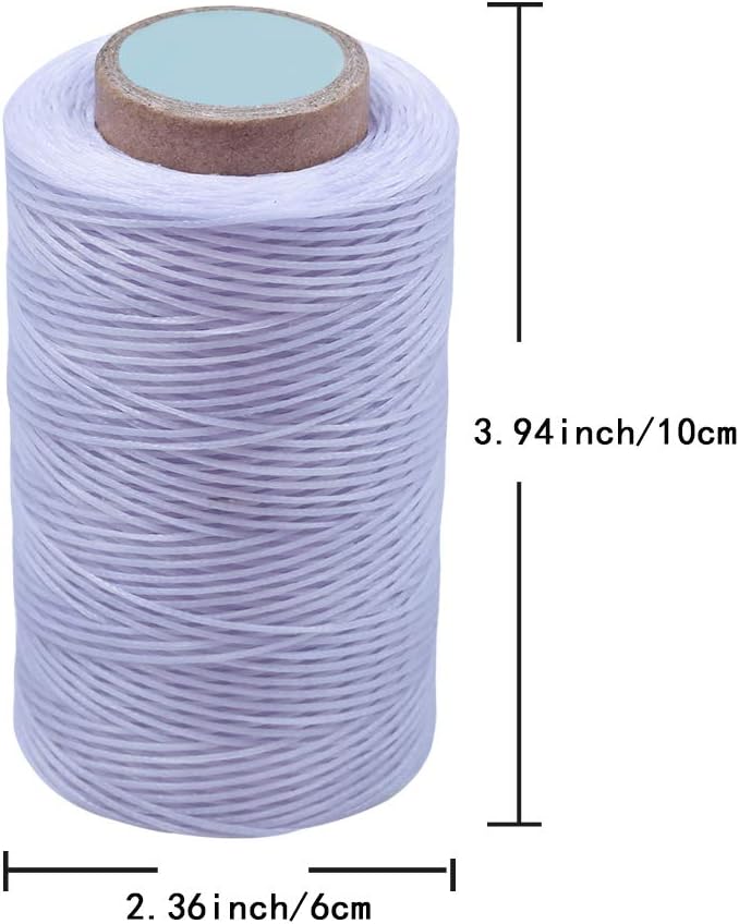 284Yards Waxed Thread for Leather, 0.8mm Waxed Linen Thread, Wax String | Waxed Thread for Bookbinding, Upholstery Thread Heavy Duty, Wax String for Leather Craft DIY/Bookbinding/Shoe Repairing