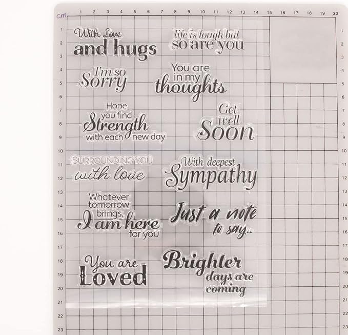 with Love and Hugs Sentiment Clear Stamps for Card Making Decoration and DIY Scrapbooking