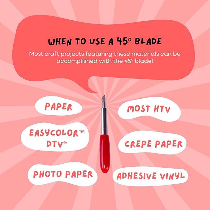 Siser 45 Degree Blade - Compatible with The Siser Blade Housing - Perfect Cuts On Vinyl, Cardstock and Other Lightweight Materials