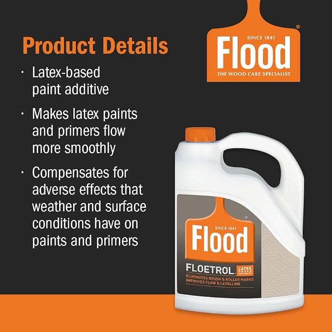 Flood Floetrol 1 Gal Latex Paint Additive & Conditioner | Improves Flow, Reduces Brush Marks, Pouring Medium for Acrylic & Latex Paint