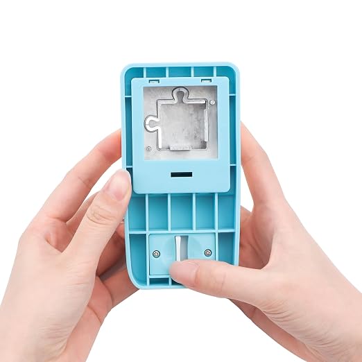 Puzzle Punch | 1" Puzzle Hole Puncher | Portable Puzzles Pieces Punching Machine | Cardboard Jigsaw Cutter | Customized Puzzles from Photos | for Personalized Customized Pictures Craft Making Tool