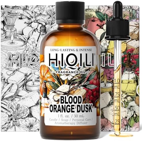 HIQILI Blood Orange Dusk Fragrance Oil for Diffuser, Candle & Soap