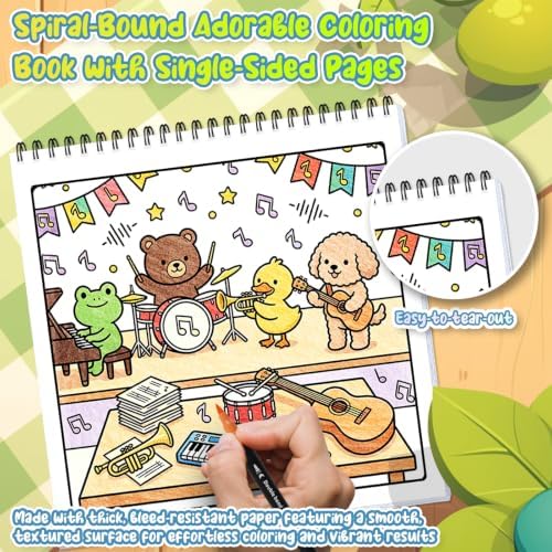 3Pack Adult Coloring Books with Markers, Spiral Bound Stress Relief Art Kit