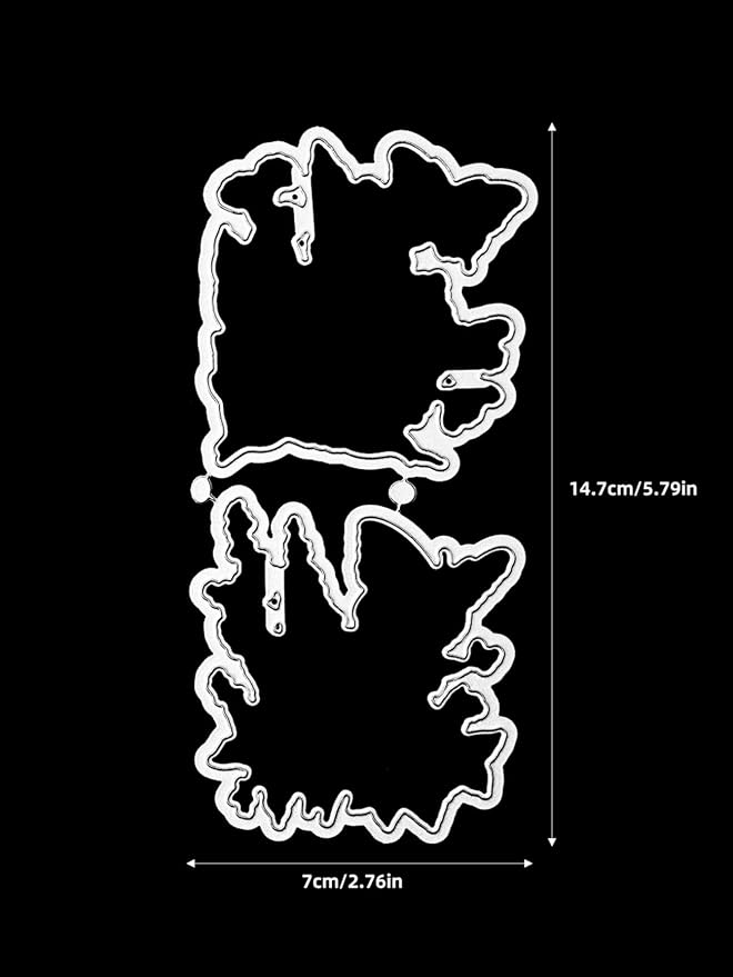 Clear Stamps and Metal Cutting Dies Set for Card Making Scrapbooking, DIY Craft Stamps and Dies Kit for Journaling, Albums, Greeting Cards, Holiday Cards, Birthday, Christmas (YX1932)