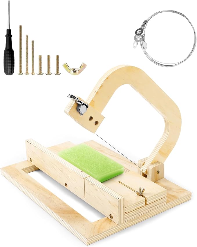 UCEC Soap Cutters for Soap Making Loaf Slicer Adjustable Wooden Soap Cutter