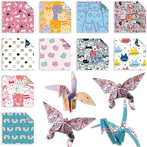 Origami Paper 6x6" Double Sided 50 Sheets 10 Colors Origami Kit,Craft Paper