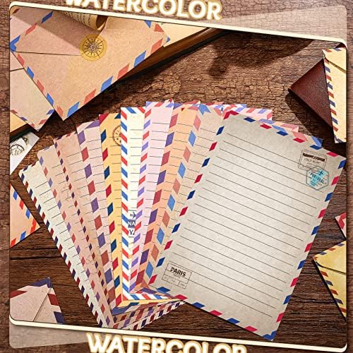 TaoBary 160 Pcs Vintage Airmail Stationery Paper and Envelopes Set