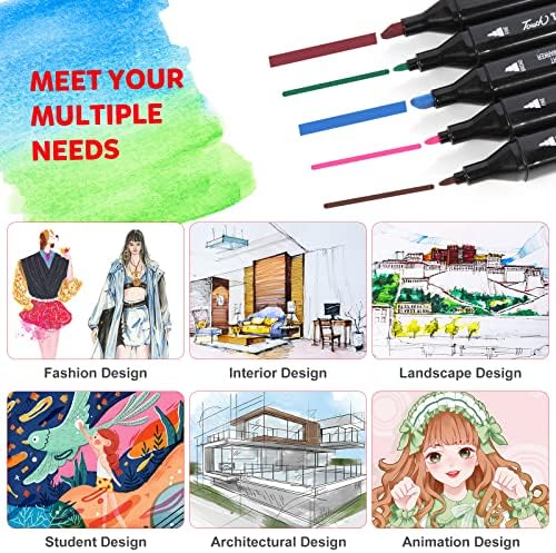 Hyrrt 100 Colors Dual Tips Alcohol Markers set for Kids Adults Coloring