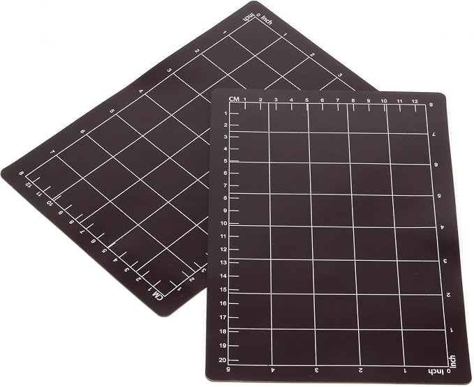 2 Pcs 6'' x 9" Magnetic Cutting Shim with Card Size | Grid Magnetic Shim Embossing Machine Die Pads, Black Sheet Grids Die Cutting Machine Accessories for Die Cutter