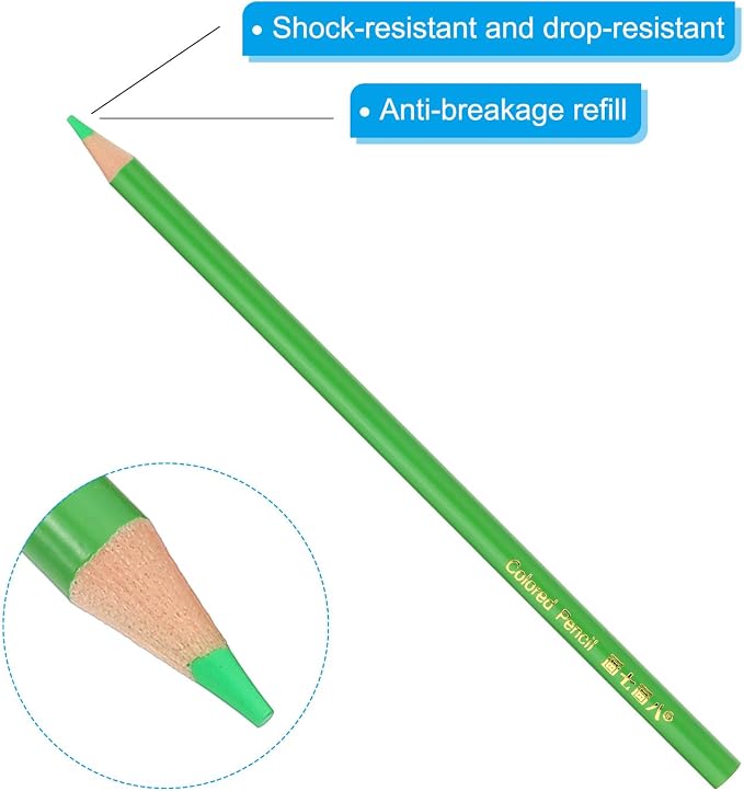 PATIKIL Grass Green Colored Pencils Set,12 Pcs Oil Color Pencils Wooden Coloring Drawing Pencil for Artists Art Painting