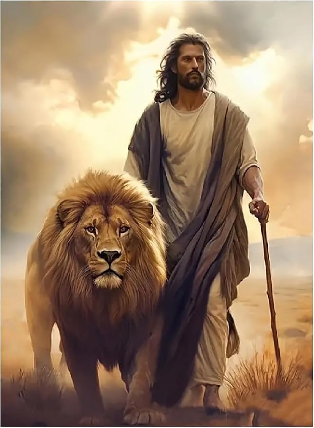BAWKENTON Paint by Numbers for Adults and Kids, Religious Christian Painting by Number Kits On Canvas, Jesus Number Artist Paint by Number Kit Funny DIY, Home Wall Decor, Gifts 12X16in