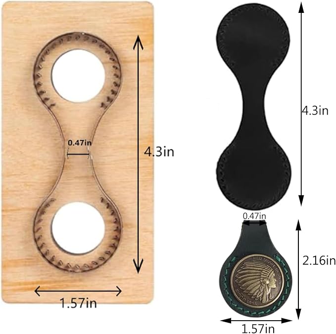 Leather Cutting Die,Leather Keychains Cutting Mold for DIY Leather Crafts (Style1)
