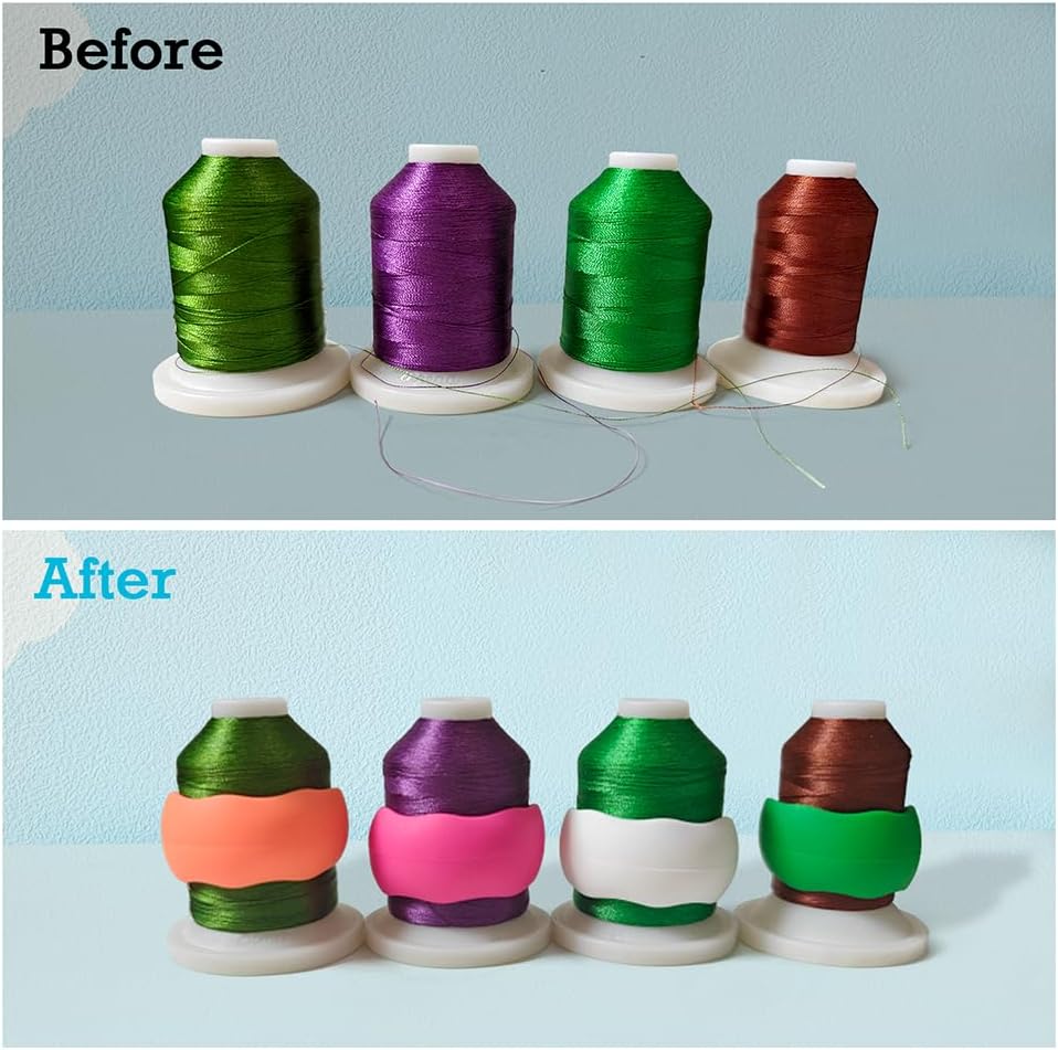 Simthread 200pcs Upgraded Thread Holder/Spool Huggers