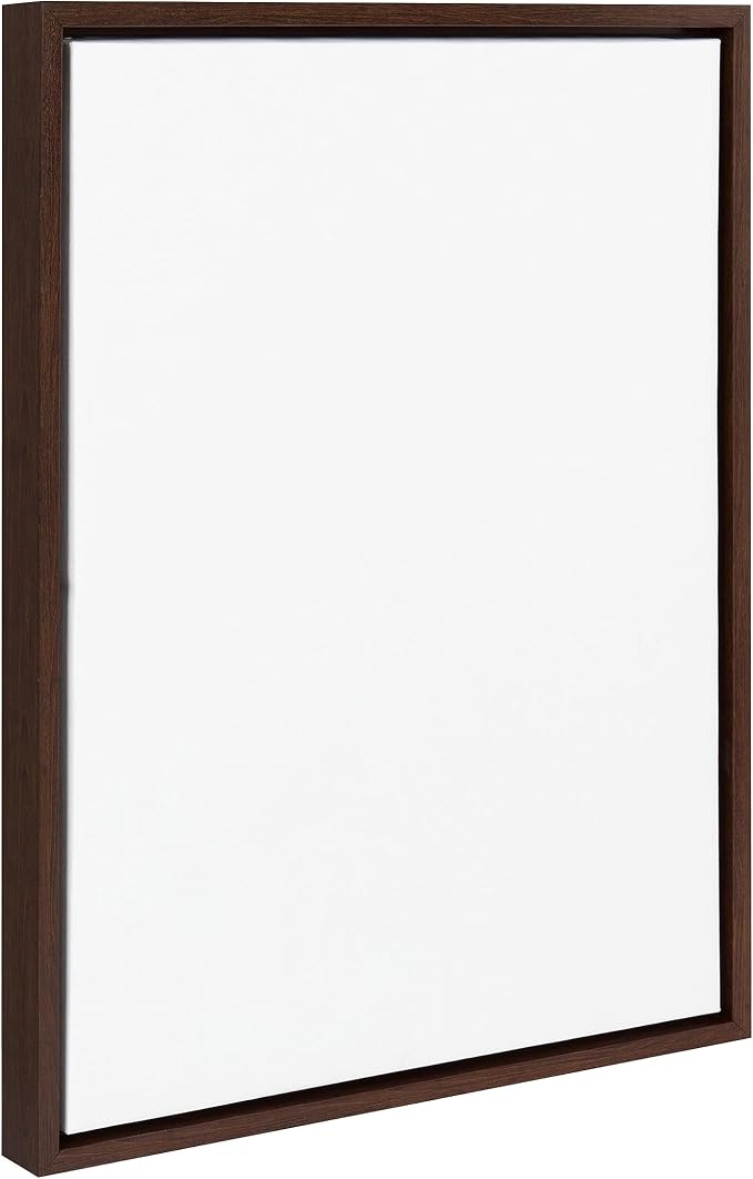 Kate and Laurel Sylvie Blank Framed Canvas Wall Art, 18x24 Brown, Modern Empty Canvas for Paint-Your-Own Art, Premium Canvas Already Framed