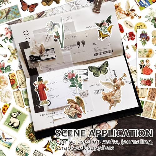 Vintage Sticker Book Washi Paper Aesthetic Journaling Scrapbook Stickers
