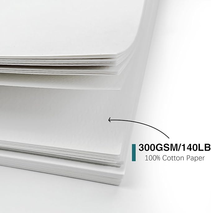 30 Packs Blank Watercolor Cards with Envelopes 5 x 7 Inch 140lb/300gsm