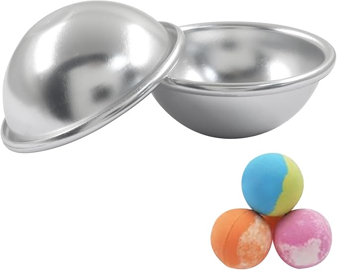 Hitefu 12 Pcs 2.1(5.5cm) Inch Metal Bath Bomb Molds
