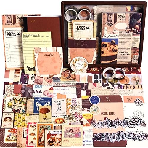 Scrapbook Supplies Kit, Vintage Junk journaling Supplies, Scrapbooking Kit