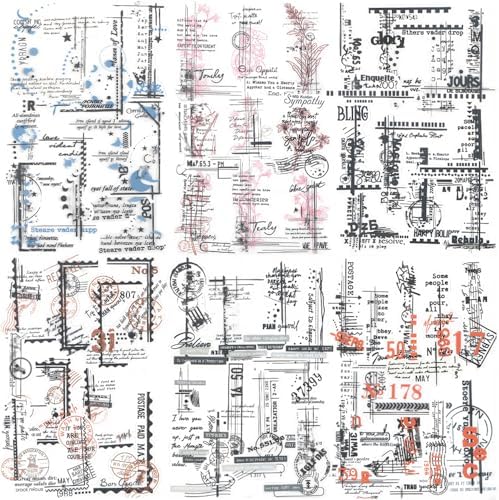 180PCS Vintage Transparent Border Landscape Scrapbooking Stickers for Journaling Retro Clear Journal Stickers for Planners Aesthetic Planner Sticker Set for Crafts Cards Calender Scrapbook Accessories