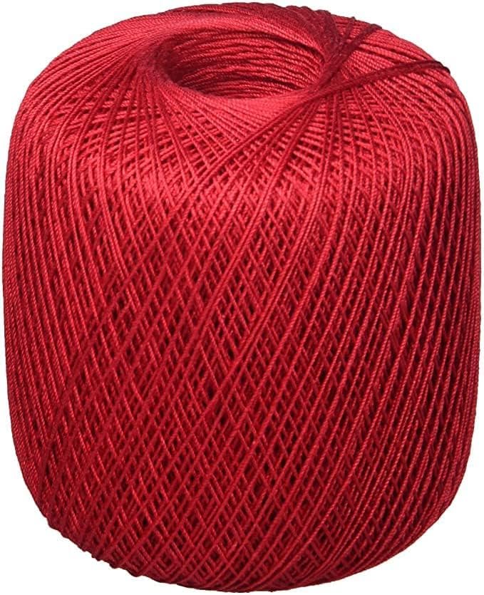 Red Heart Classic Size 10 Cotton Crochet Thread, Victory Red, Single