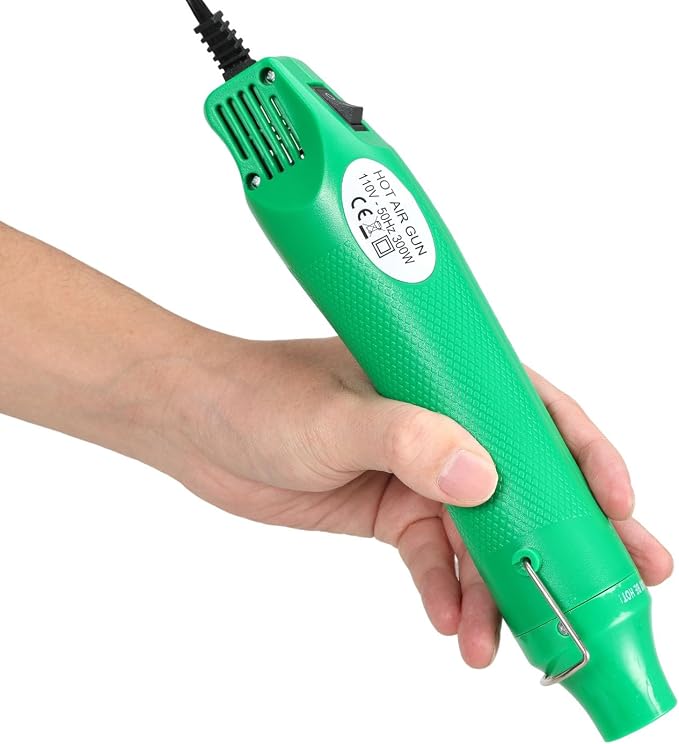 Heat Gun 300w, Handed Hot Air Gun for Crafting and DIY (Green)