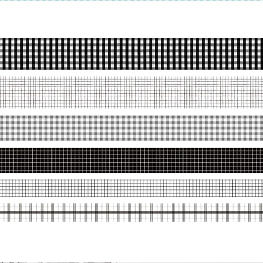 YUBBAEX 6 Rolls Plaid Washi Tape Set Basic Grid Masking Decorative Tapes for Arts, DIY Crafts, Journals, Planners, Scrapbooking, Wrapping (Black Plaid)