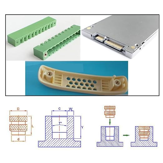 M3 Press in Threaded Inserts for plastic-100Pcs M3x5.7x4.6 with Heat Set Insert Tools-Brass Metric Knurled Nuts for 3D Printing Components and Plastic Parts