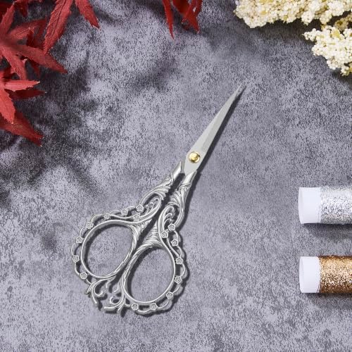Embroidery Scissors,4.6" Sharp Tip with Premium Leather Sheath
