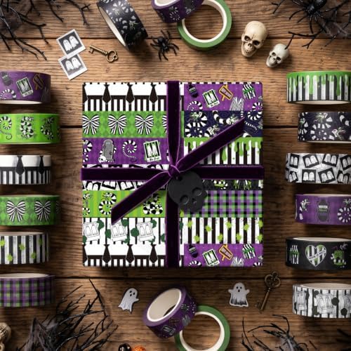 Halloween Beetle Washi Tape - 12 Rolls Horror Decorative Tape