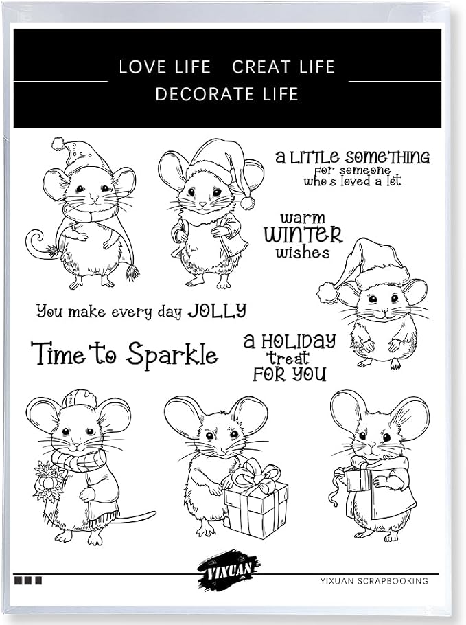 Clear Stamps and Metal Cutting Dies Set for Card Making Scrapbooking, DIY Craft Stamps and Dies Kit for Journaling, Albums, Greeting Cards, Holiday Cards, Birthday, Christmas (YX1494-S+D-1)