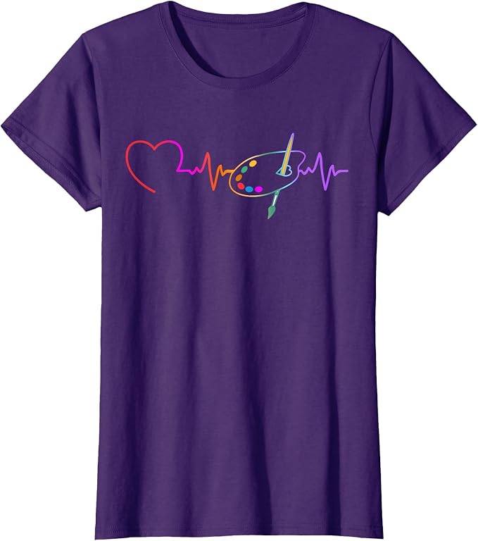 Funny Paint Palette Brush Artist Painter Art Teacher Men Kid T-Shirt