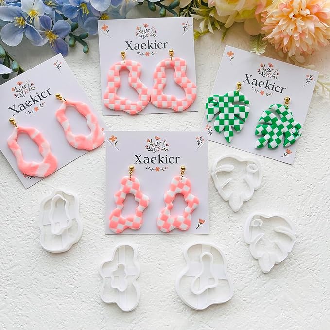 Organic Polymer Clay Cutters Set – Molds, Clay Cutters for Polymer Clay, Clay Earring Tools