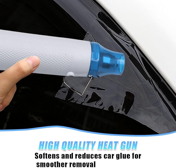Mini Heat Gun - 220V 300W Portable Handheld Hot Air Gun Tool for DIY Craft Embossing - Electric Heating Tool with Stand & Power Cord for Car Vinyl Wrap/Shrink Wrapping PVC/Drying Paint(White)