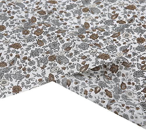 Cotton Fabric DIY Making Supplies Quilting Patchwork Fabric Fat Quarter Bundles DIY for Quilting Cotton Patchwork Cushions (Grey, 20" x 20")