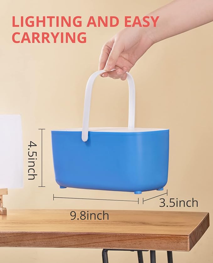 GAMENOTE Paint Brush Cleaner, Paint Brush Holder and Palette, Blue | All-in-one painting station washes and rests brushes, mixes colors, and stores paint in 18 wells with a portable handle.