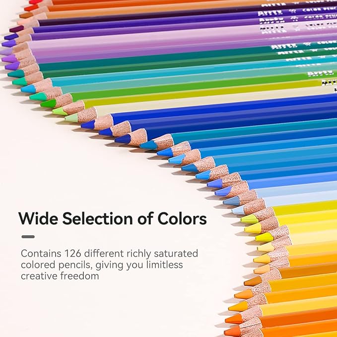 Arrtx 126 Colored Pencil Set, Soft Core, for Adult Coloring & Drawing