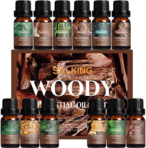 SALKING Woodsy Essential Oils Set for Men, Masculine Essential Oils Set